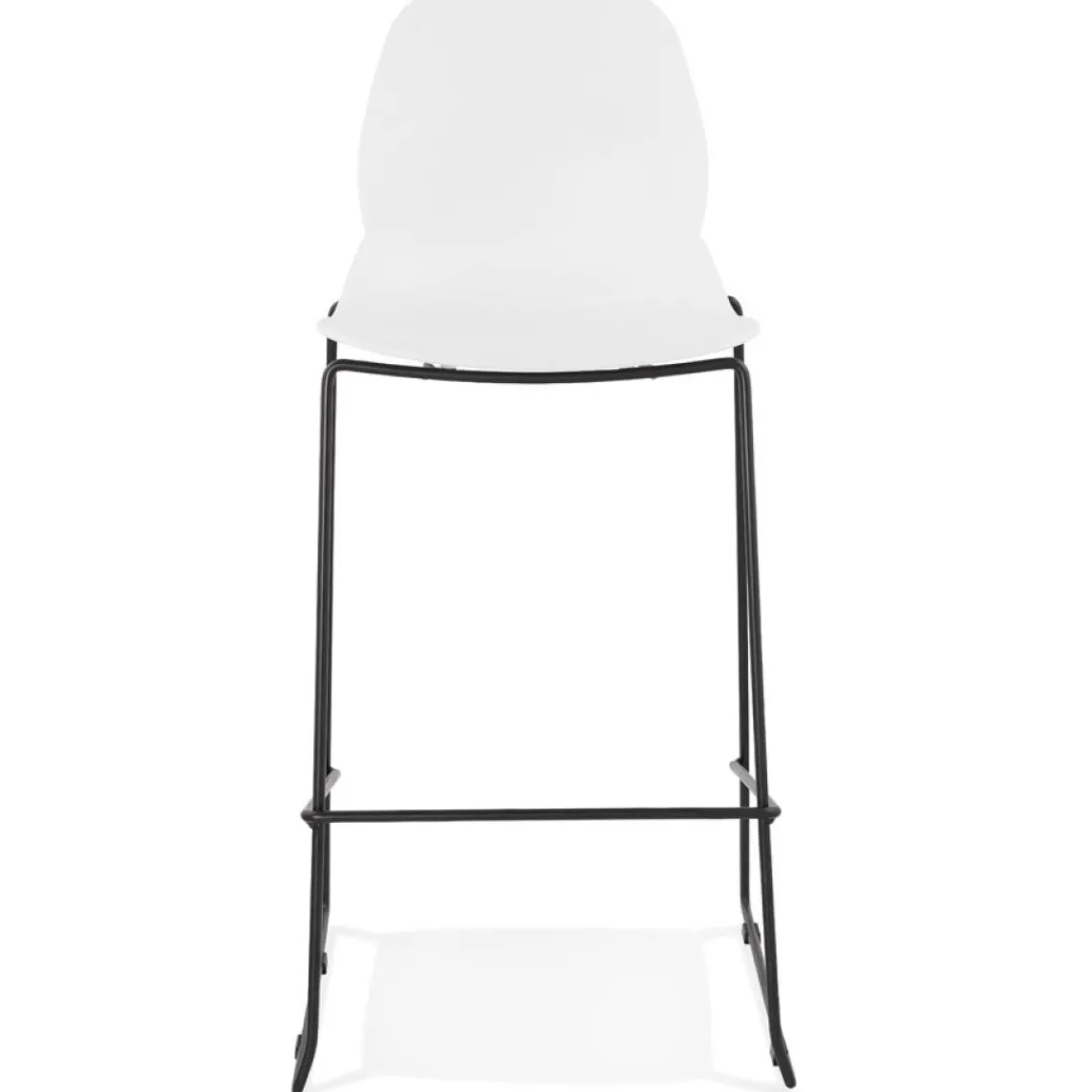 ALTEREGO Tabouret de bar design 'BERLIN' blanc empilable style industriel Outlet