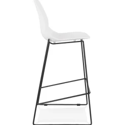 ALTEREGO Tabouret de bar design 'BERLIN' blanc empilable style industriel Outlet
