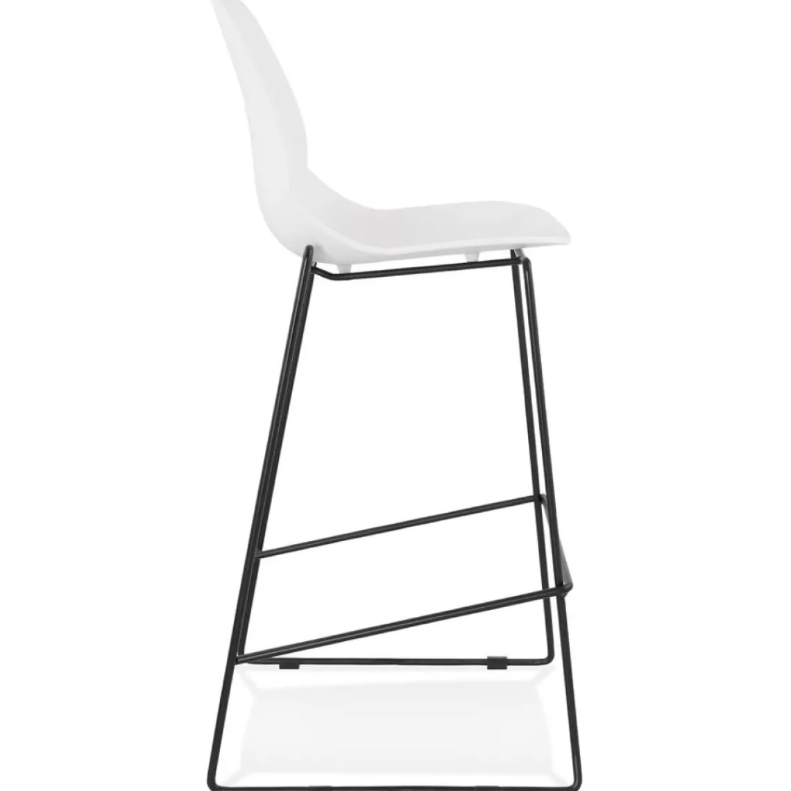 ALTEREGO Tabouret de bar design 'BERLIN' blanc empilable style industriel Outlet