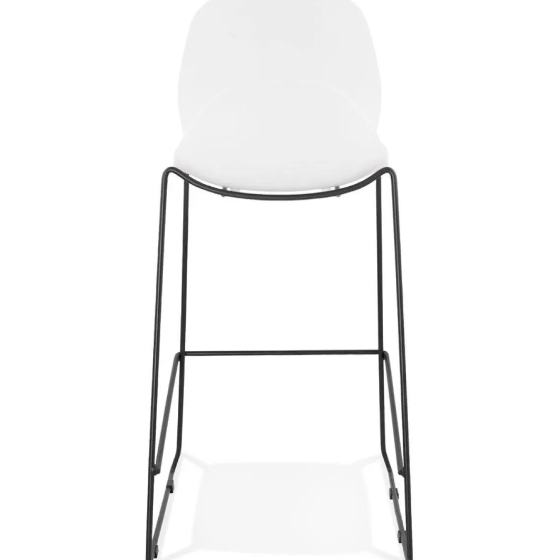 ALTEREGO Tabouret de bar design 'BERLIN' blanc empilable style industriel Outlet
