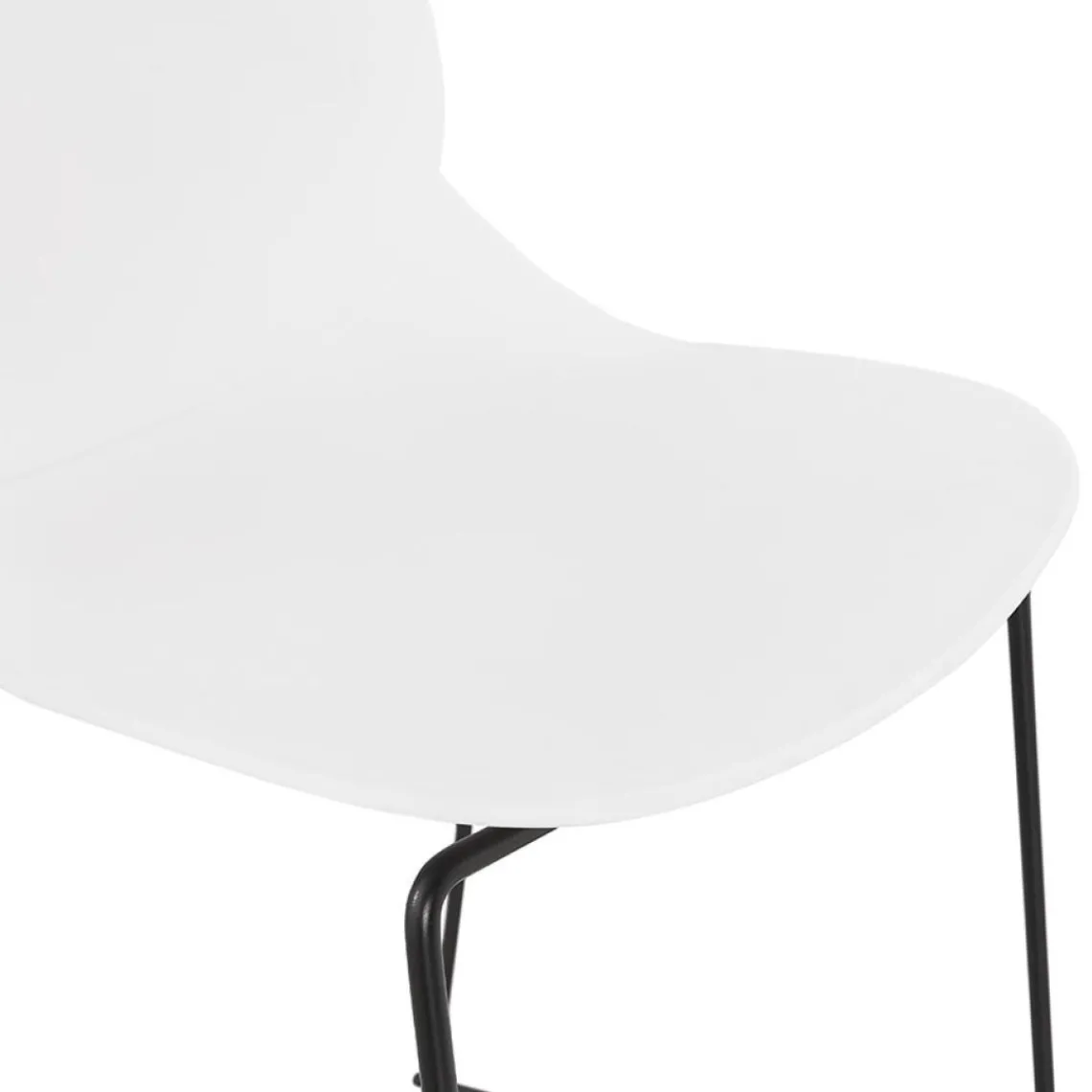 ALTEREGO Tabouret de bar design 'BERLIN' blanc empilable style industriel Outlet