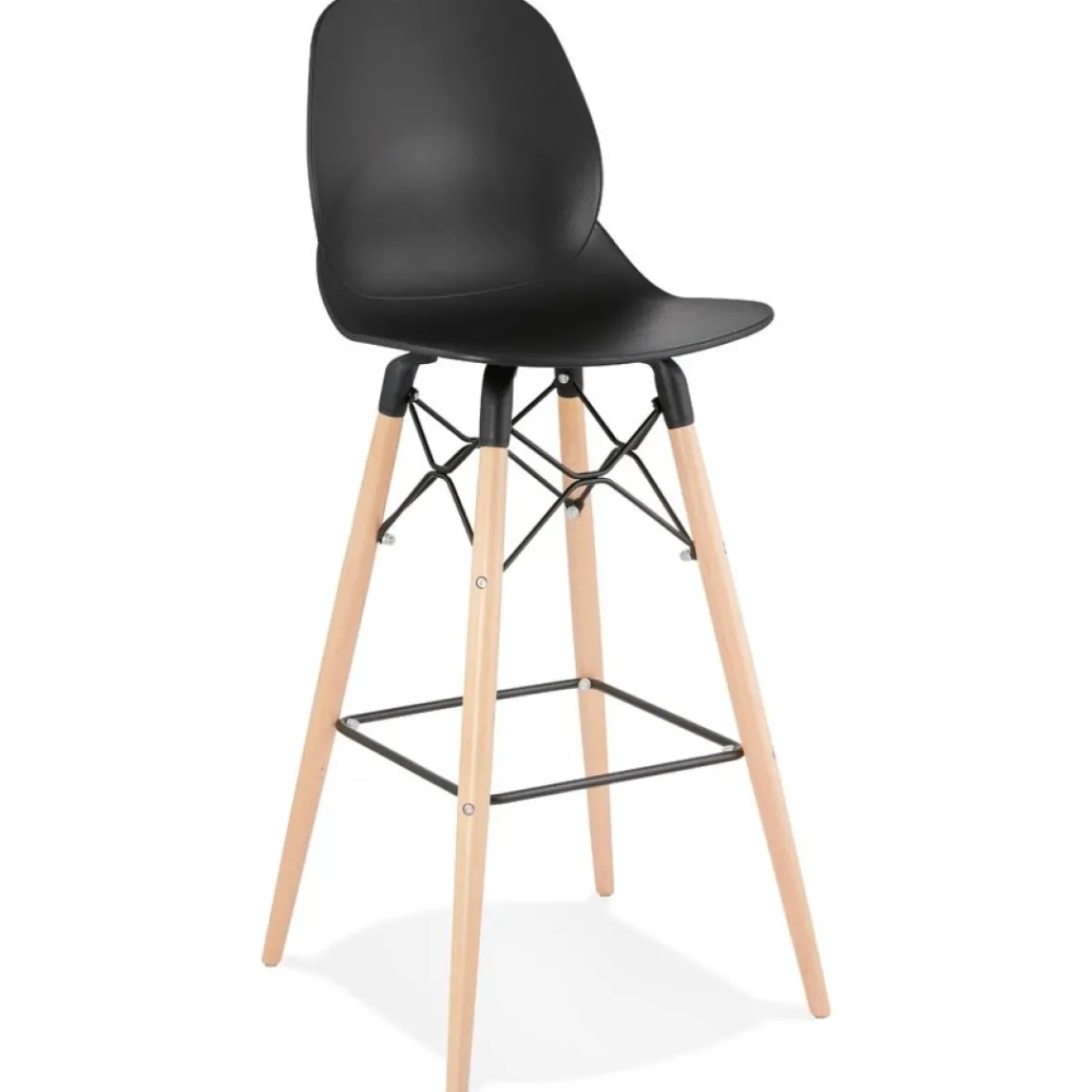 ALTEREGO Tabouret de bar design 'COSMIK' noir style scandinave Clearance