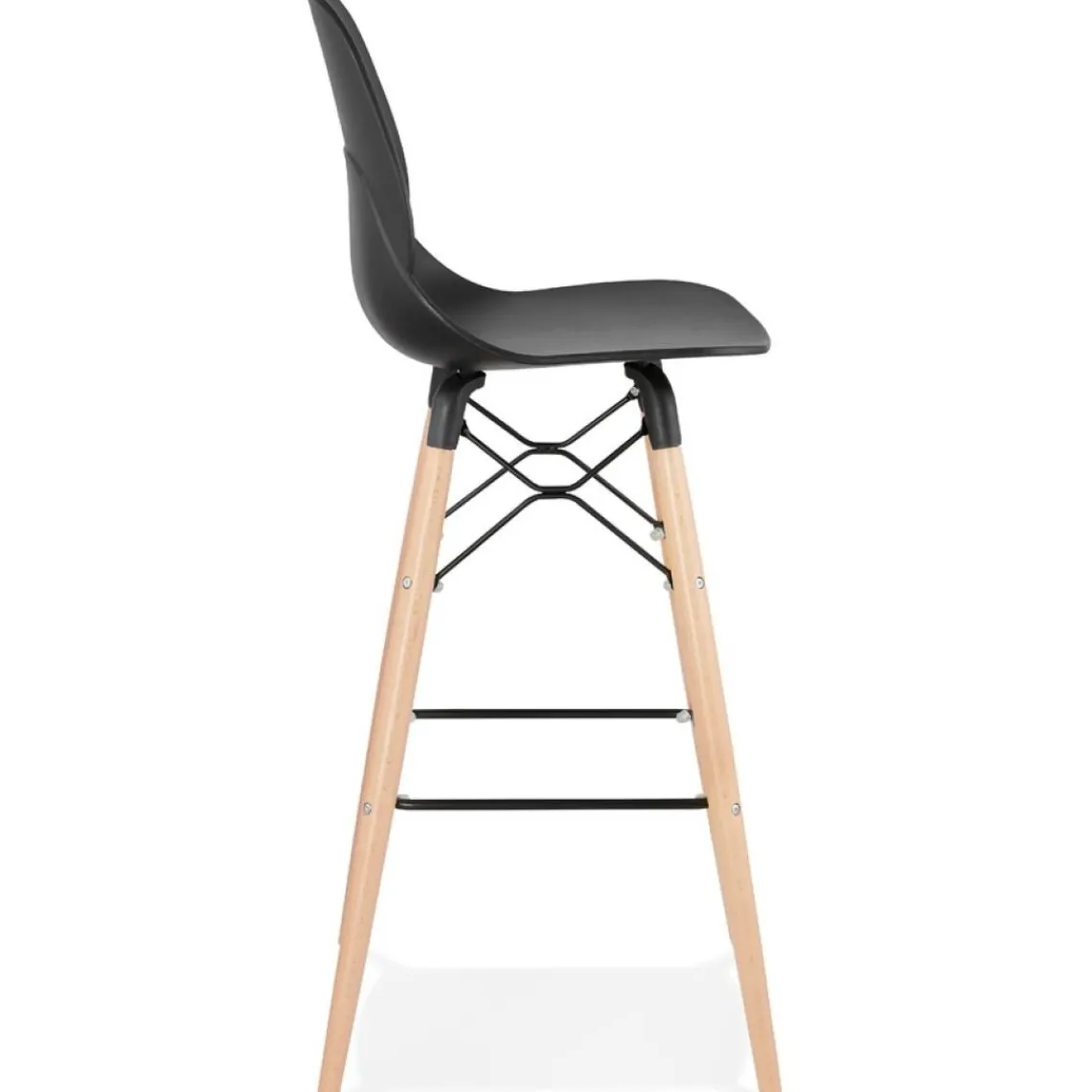 ALTEREGO Tabouret de bar design 'COSMIK' noir style scandinave Clearance