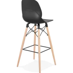 ALTEREGO Tabouret de bar design 'COSMIK' noir style scandinave Clearance