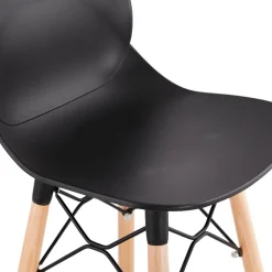 ALTEREGO Tabouret de bar design 'COSMIK' noir style scandinave Clearance