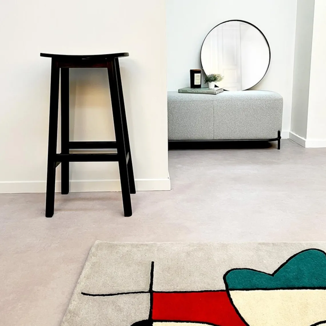 ALTEREGO Tabouret de bar design 'DUMAS' en bois noir Clearance