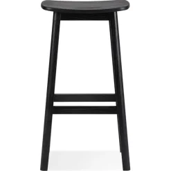 ALTEREGO Tabouret de bar design 'DUMAS' en bois noir Clearance