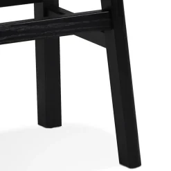 ALTEREGO Tabouret de bar design 'DUMAS' en bois noir Clearance