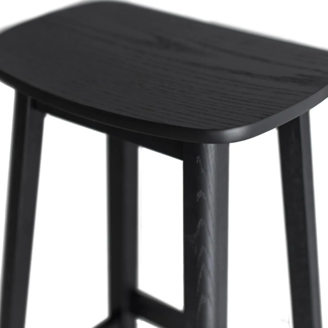 ALTEREGO Tabouret de bar design 'DUMAS' en bois noir Clearance