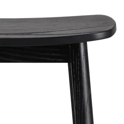 ALTEREGO Tabouret de bar design 'DUMAS' en bois noir Clearance