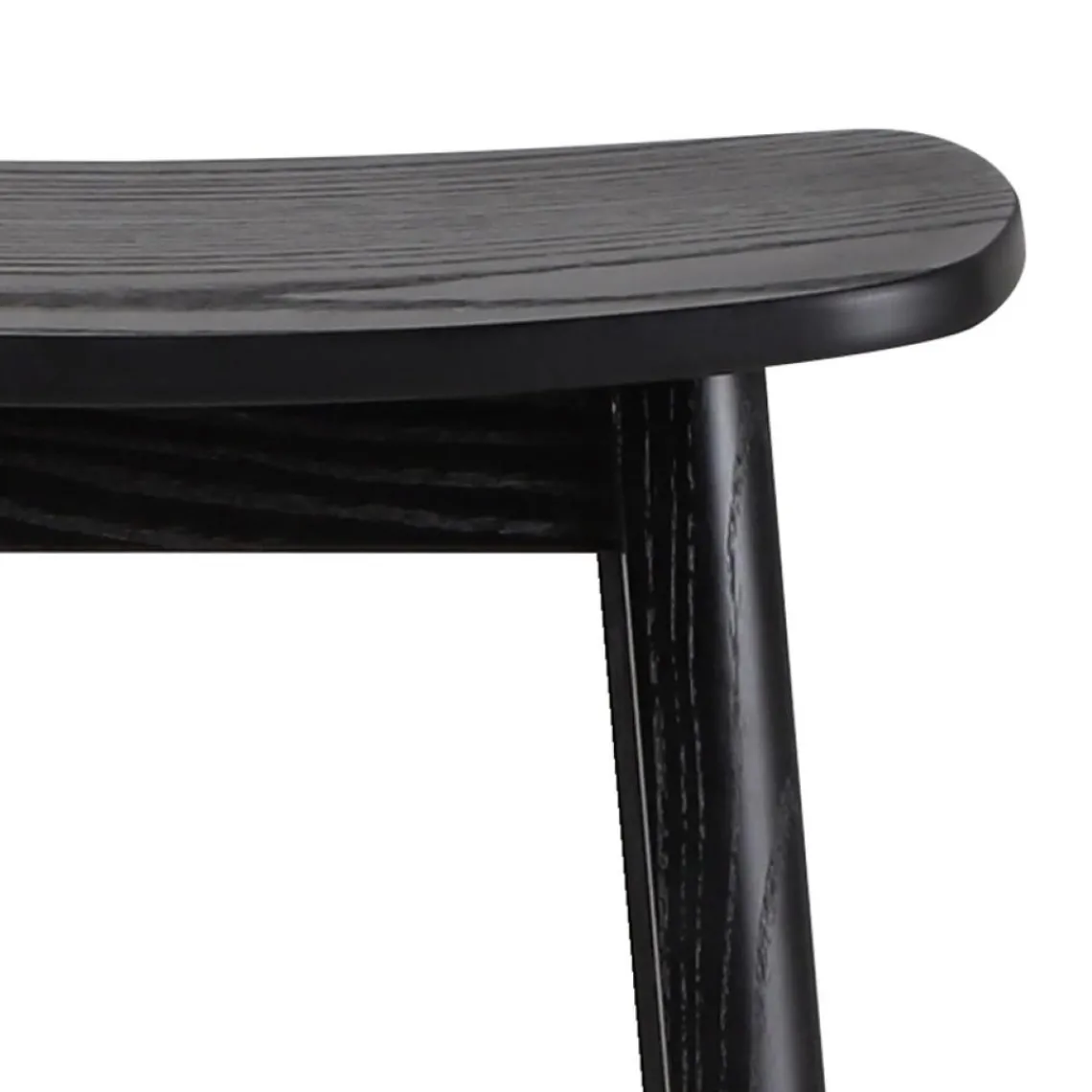 ALTEREGO Tabouret de bar design 'DUMAS' en bois noir Clearance