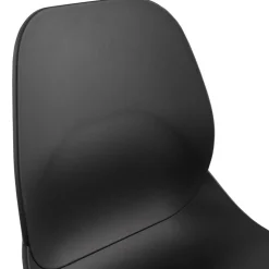 ALTEREGO Tabouret de bar design empilable 'BERLIN' noir avec pied en métal blanc Sale