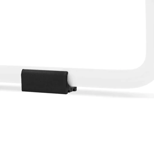 ALTEREGO Tabouret de bar design empilable 'BERLIN' noir avec pied en métal blanc Sale