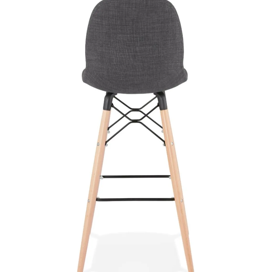 ALTEREGO Tabouret de bar design 'GALACTIK' en tissu gris foncé style scandinave Clearance