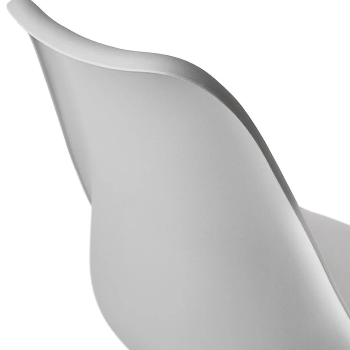 ALTEREGO Tabouret de bar design 'LEMON' gris avec pied en métal noir Outlet