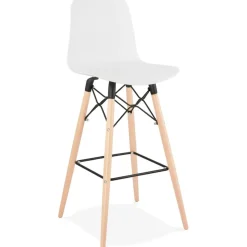 ALTEREGO Tabouret de bar design 'MOZAIK' blanc style scandinave Best