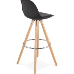 ALTEREGO Tabouret de bar design 'TATAMI' noir New