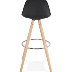 ALTEREGO Tabouret de bar design 'TATAMI' noir New