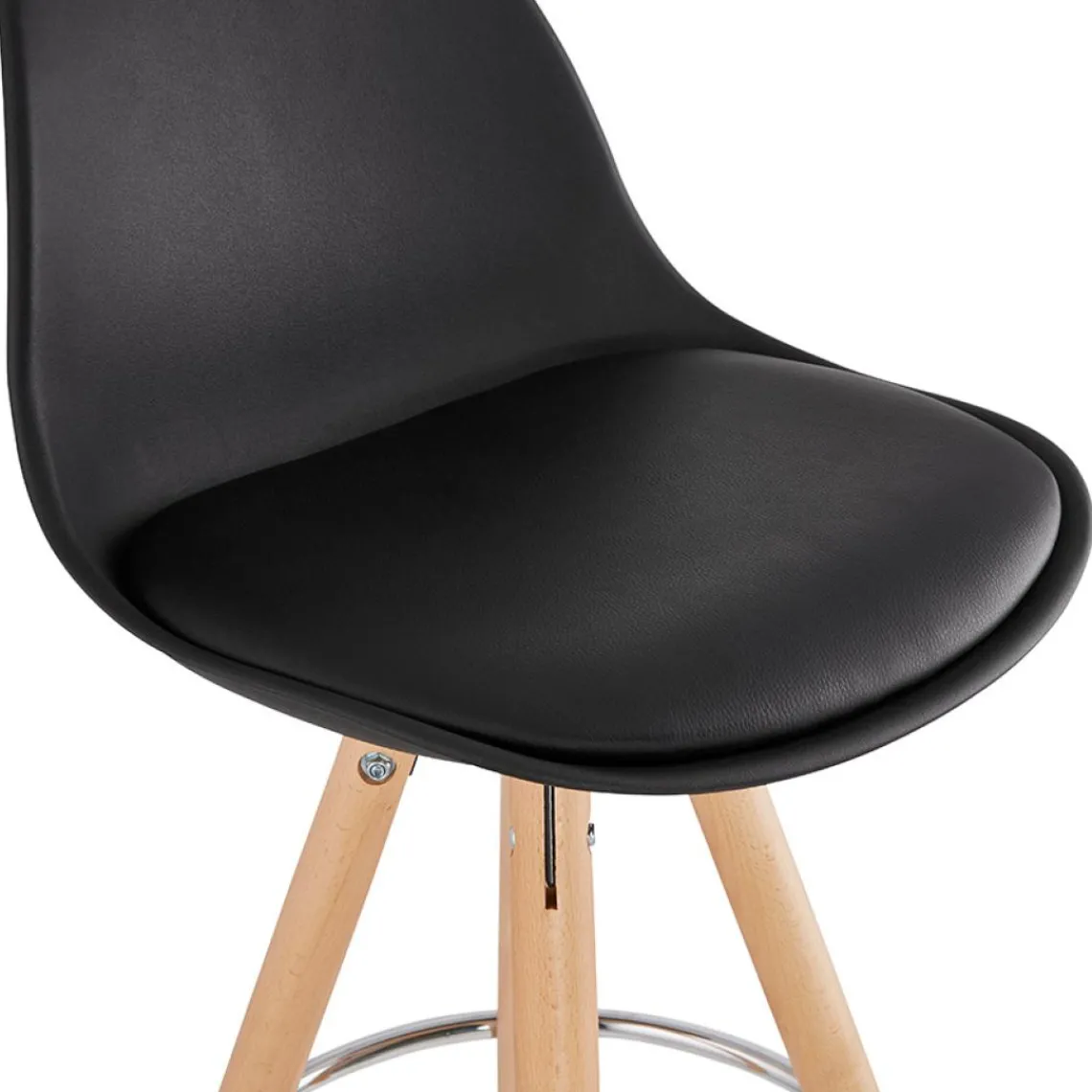 ALTEREGO Tabouret de bar design 'TATAMI' noir New