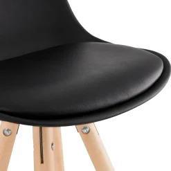 ALTEREGO Tabouret de bar design 'TATAMI' noir New