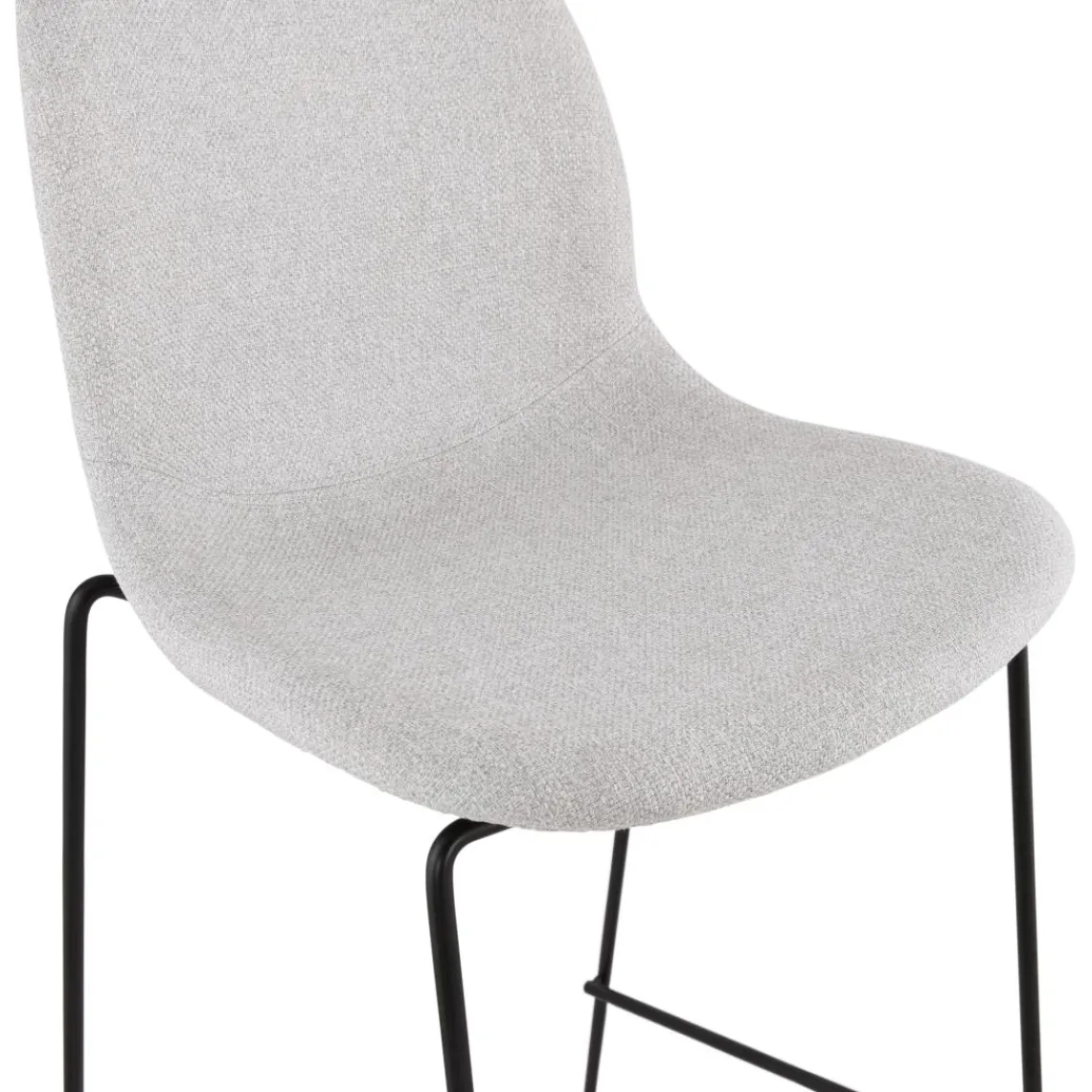 ALTEREGO Tabouret de bar 'EKTOR' gris clair en tissu empilable Hot
