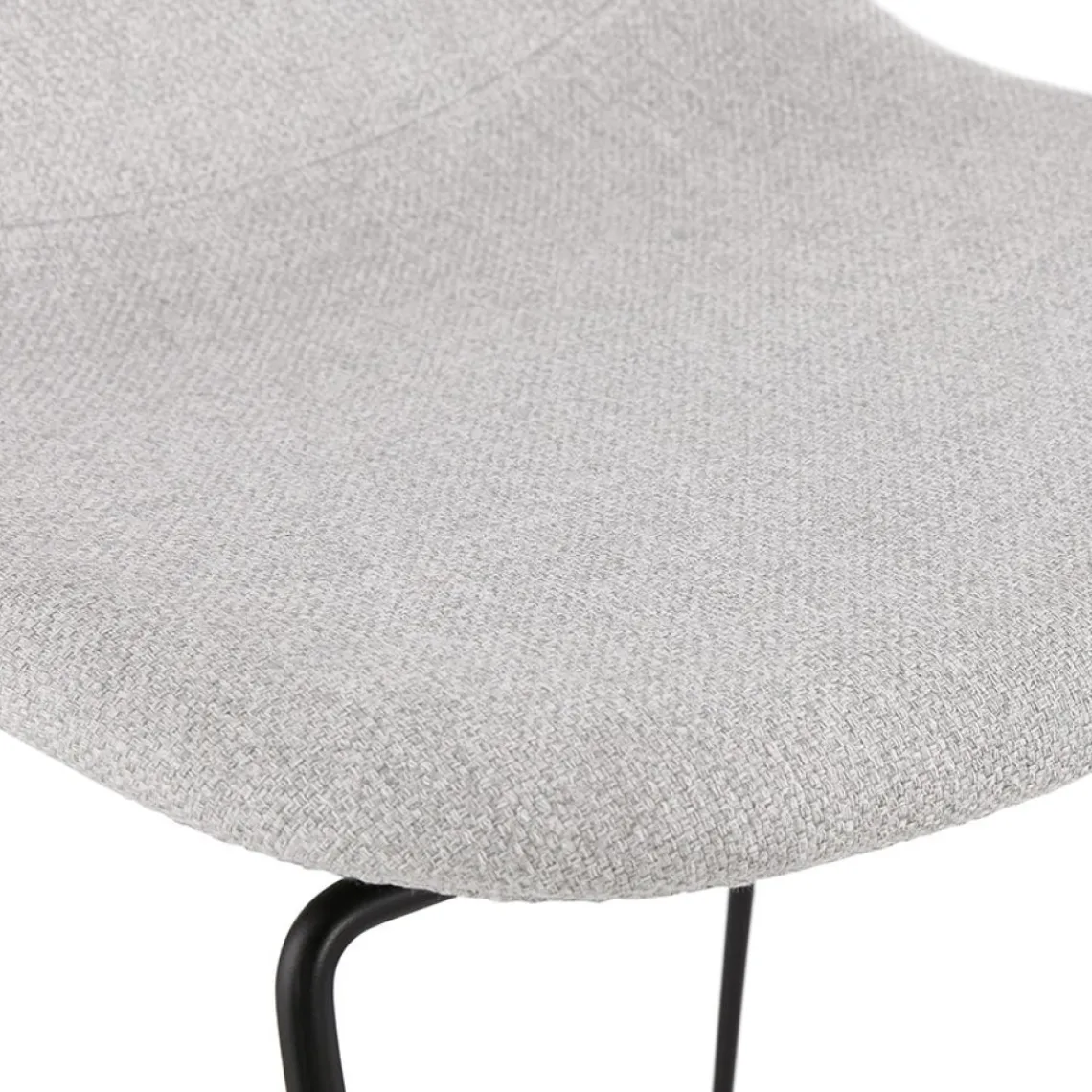 ALTEREGO Tabouret de bar 'EKTOR' gris clair en tissu empilable Hot
