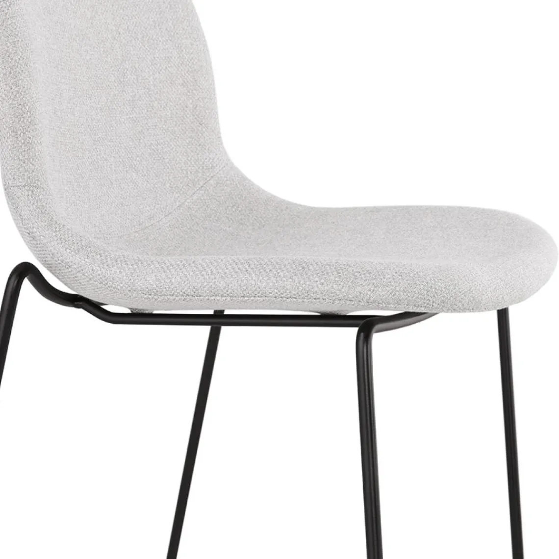 ALTEREGO Tabouret de bar 'EKTOR' gris clair en tissu empilable Hot
