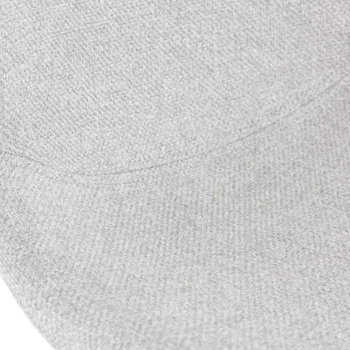 ALTEREGO Tabouret de bar empilable 'FAKIR' en tissu gris clair et pied en métal blanc Sale