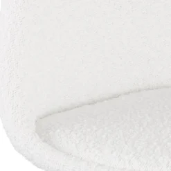 ALTEREGO Tabouret de bar 'FLORENCE' en tissu bouloché blanc style scandinave Sale