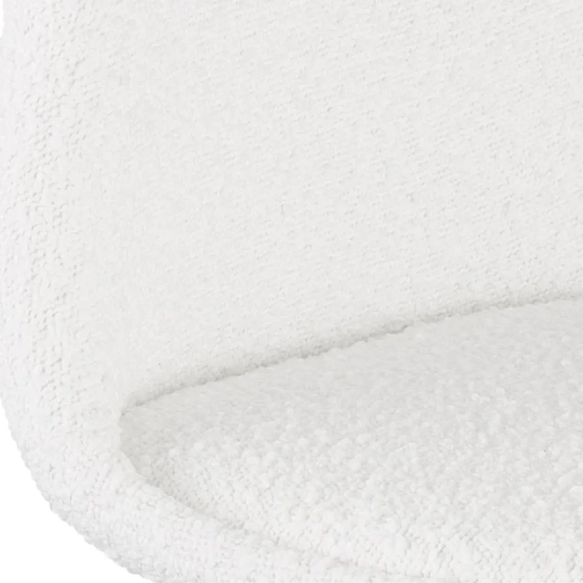 ALTEREGO Tabouret de bar 'FLORENCE' en tissu bouloché blanc style scandinave Sale