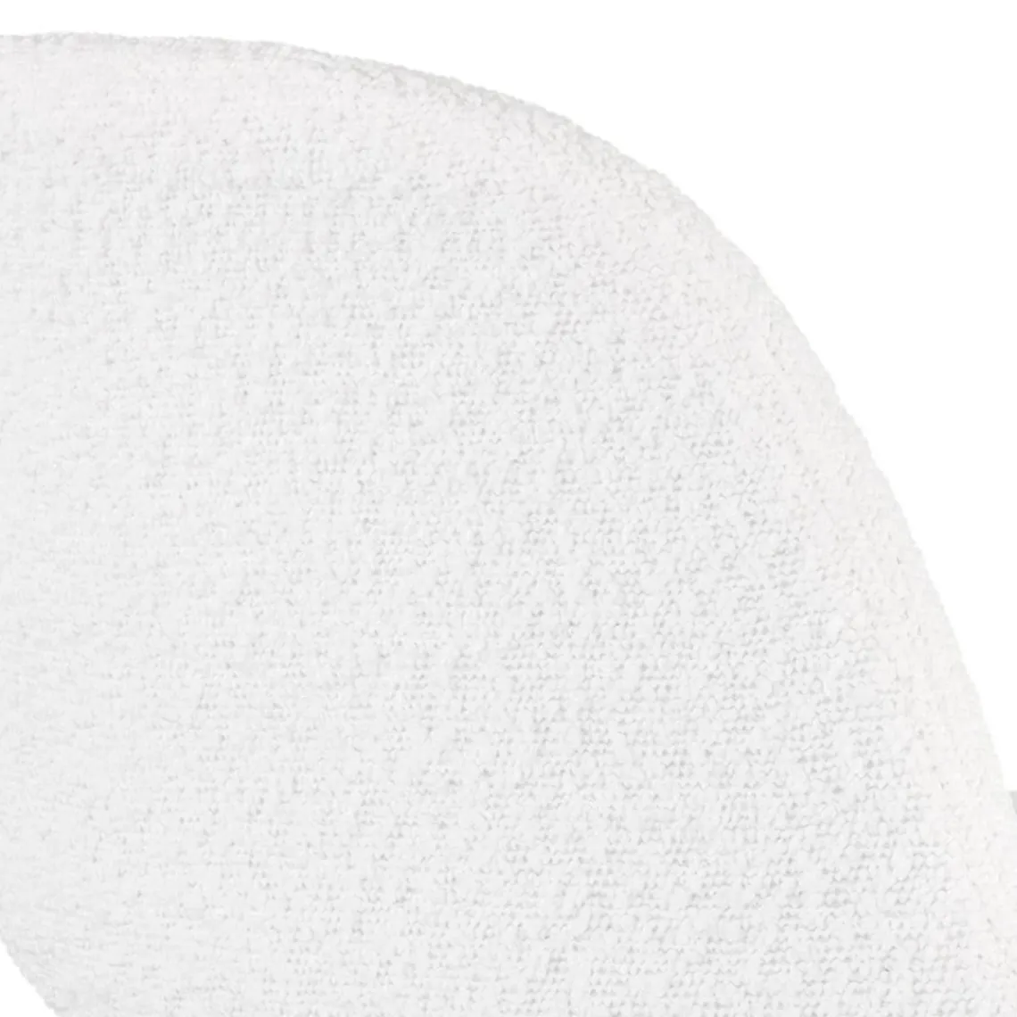 ALTEREGO Tabouret de bar 'FLORENCE' en tissu bouloché blanc style scandinave Sale