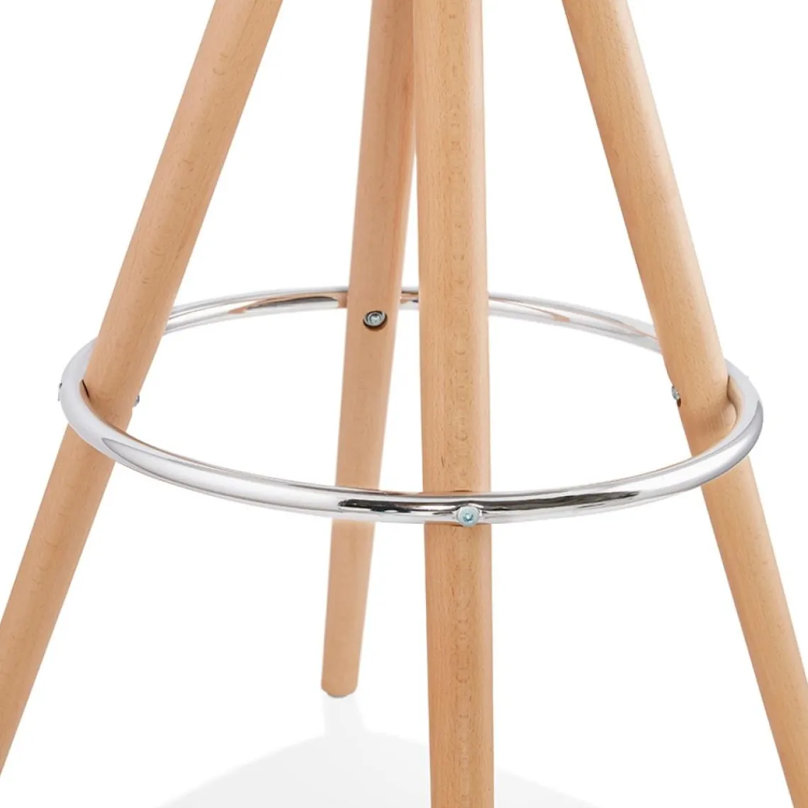 ALTEREGO Tabouret de bar 'FLORENCE' en tissu bouloché blanc style scandinave Sale