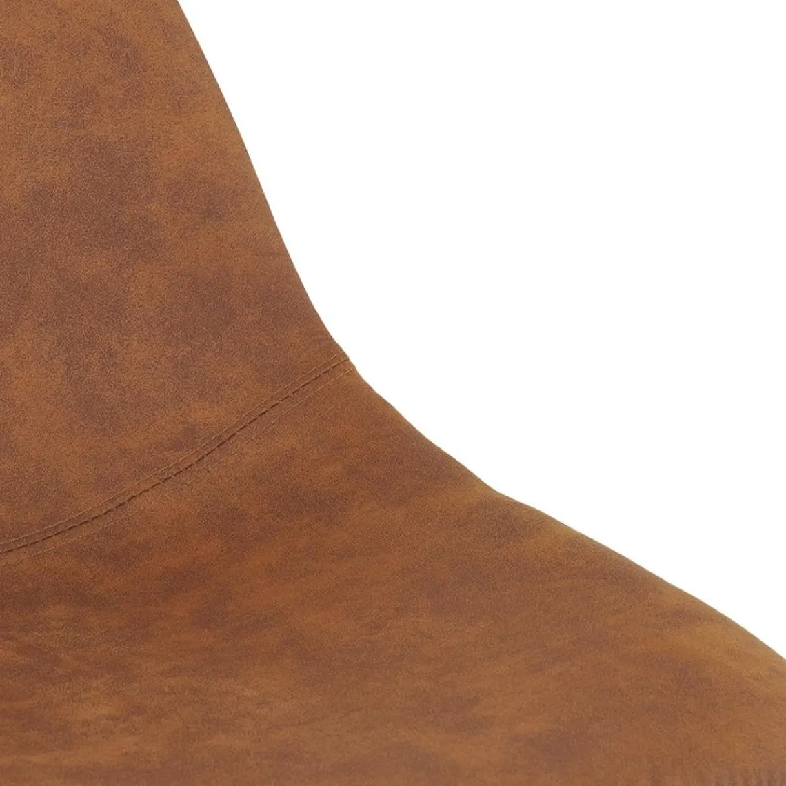 ALTEREGO Tabouret de bar 'FUJI' en microfibre brune avec pied en métal noir Clearance