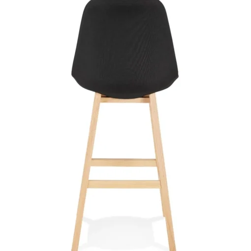 ALTEREGO Tabouret de bar scandinave 'TERESA' en tissu noir Outlet