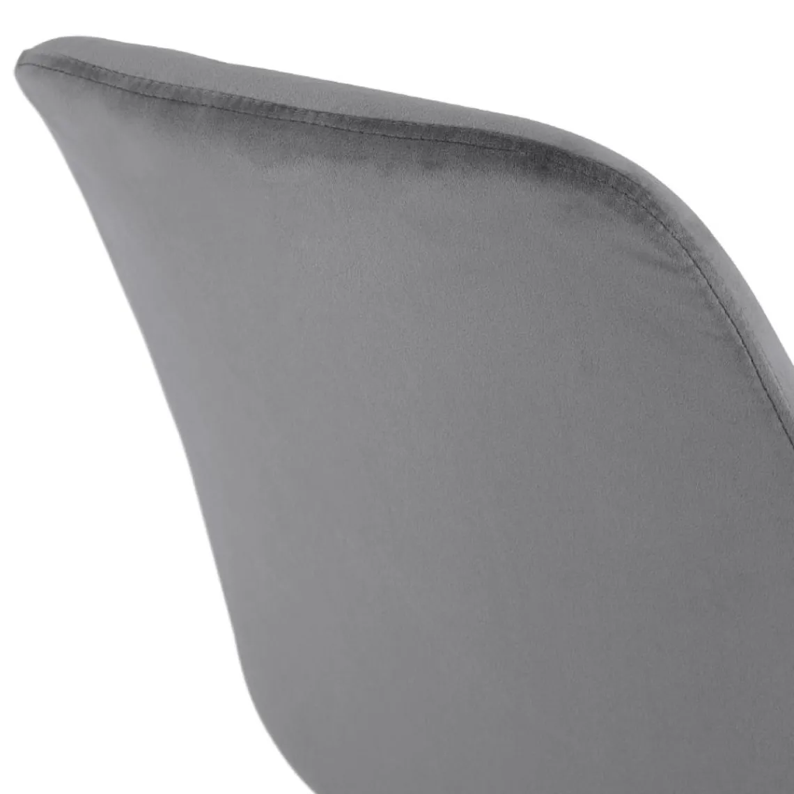 ALTEREGO Tabouret de bar 'SPARK' en velours gris et pieds en métal noir Sale