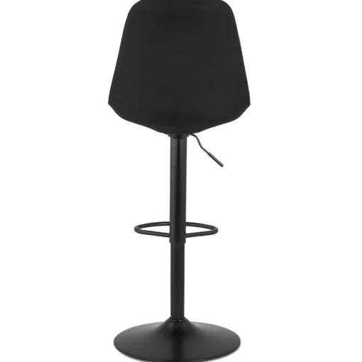 ALTEREGO Tabouret réglable 'CAMPUS' en tissu noir et pied noir New