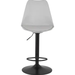 ALTEREGO Tabouret réglable 'TUTO' gris et pied noir Outlet