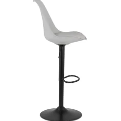 ALTEREGO Tabouret réglable 'TUTO' gris et pied noir Outlet