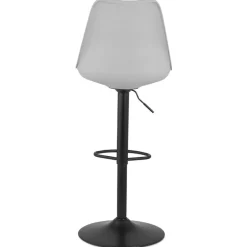 ALTEREGO Tabouret réglable 'TUTO' gris et pied noir Outlet