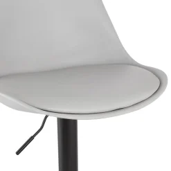 ALTEREGO Tabouret réglable 'TUTO' gris et pied noir Outlet