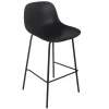 ALTEREGO Tabouret snack mi-hauteur 'GRANO MINI' noir intérieur et extérieur Sale