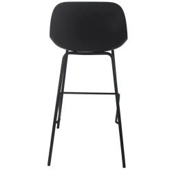 ALTEREGO Tabouret snack mi-hauteur 'GRANO MINI' noir intérieur et extérieur Sale