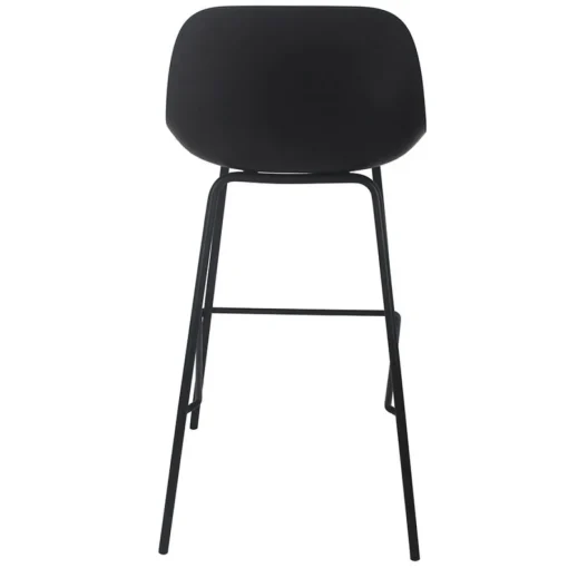 ALTEREGO Tabouret snack mi-hauteur 'GRANO MINI' noir intérieur et extérieur Sale