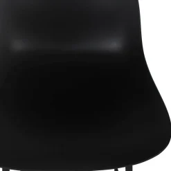 ALTEREGO Tabouret snack mi-hauteur 'GRANO MINI' noir intérieur et extérieur Sale