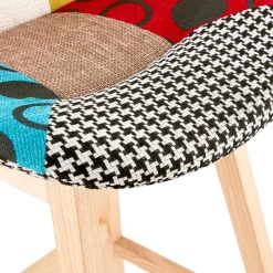 ALTEREGO Tabouret snack mi-hauteur 'CUPIDON MINI' style patchwork Clearance
