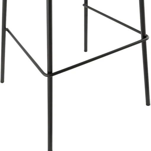 ALTEREGO Tabouret snack mi-hauteur 'TAO MINI' en microfibre grise et pieds en métal noir Online