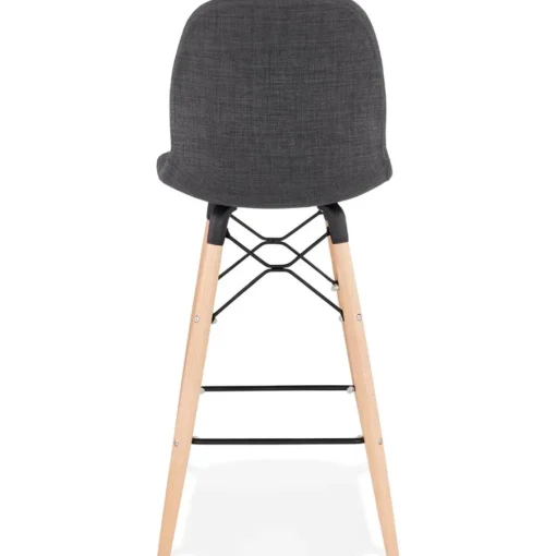 ALTEREGO Tabouret snack mi-hauteur 'GALACTIK MINI' en tissu gris style scandinave