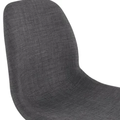 ALTEREGO Tabouret snack mi-hauteur 'GALACTIK MINI' en tissu gris style scandinave