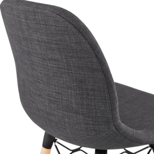 ALTEREGO Tabouret snack mi-hauteur 'GALACTIK MINI' en tissu gris style scandinave