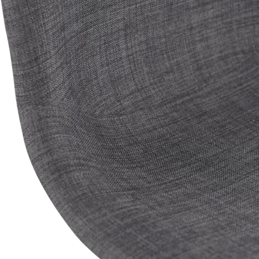 ALTEREGO Tabouret snack mi-hauteur 'GALACTIK MINI' en tissu gris style scandinave